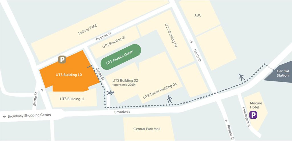 Aerial UTS Function Centre Location Map